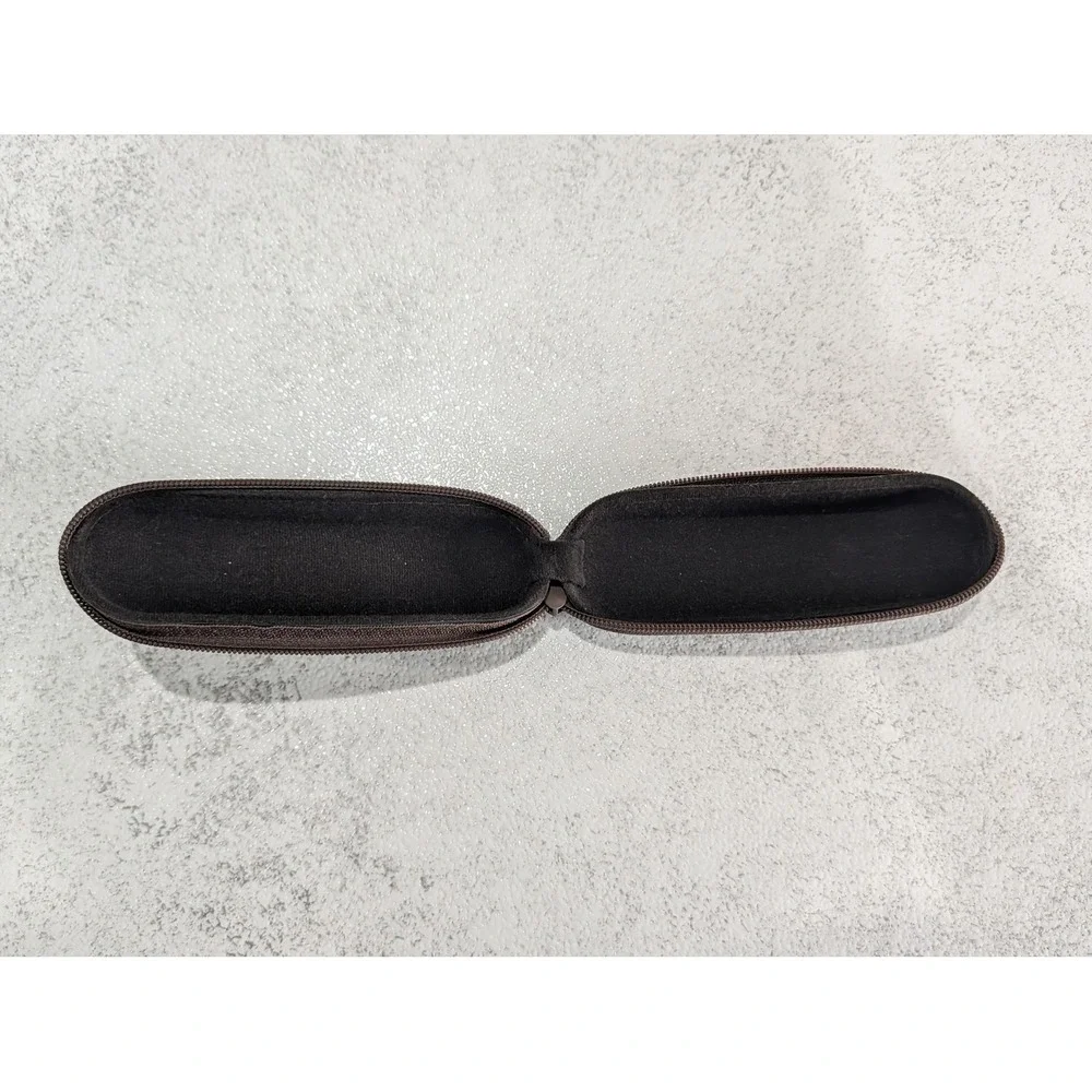 Timberland Brown Hard Shell Eyeglass Case | Zip Around | Logo